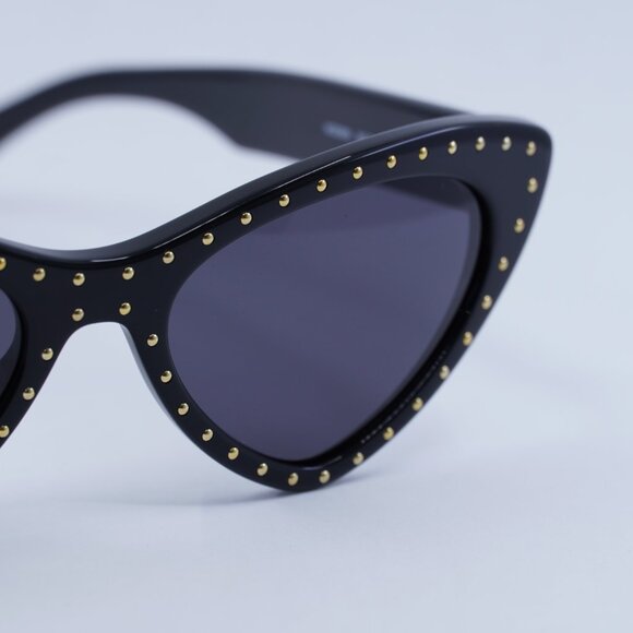 Moschino MOS006/S 0807 IR Sunglasses Black Cat Eye Frame, Grey Lenses - Picture 3 of 13